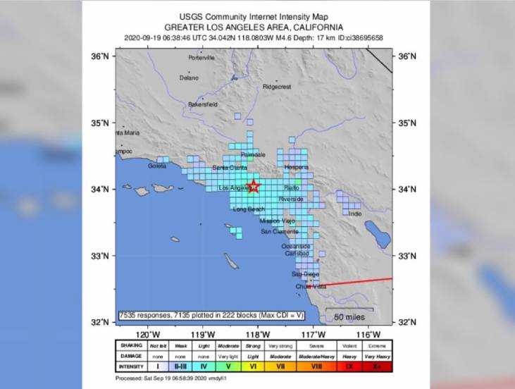 4.5 Magnitude Earthquake hits Southern California